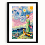 Dreamy Starry Night Girls Room Wall Art - Whimsical Nursery Print