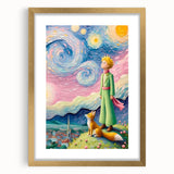 Dreamy Starry Night Girls Room Wall Art - Whimsical Nursery Print