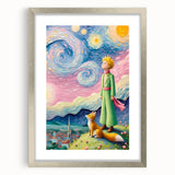 Dreamy Starry Night Girls Room Wall Art - Whimsical Nursery Print