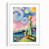 Dreamy Starry Night Girls Room Wall Art - Whimsical Nursery Print