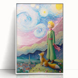 Dreamy Starry Night Girls Room Wall Art - Whimsical Nursery Print