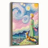 Dreamy Starry Night Girls Room Wall Art - Whimsical Nursery Print