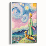 Dreamy Starry Night Girls Room Wall Art - Whimsical Nursery Print