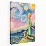Dreamy Starry Night Girls Room Wall Art - Whimsical Nursery Print