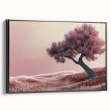 Framed canvas artwork showcasing an abstract floral design in vibrant colors, viewed from the side against a neutral background, perfect for modern home decor.