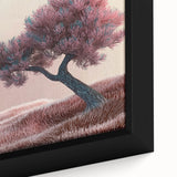 Close-up of a vibrant abstract floral framed canvas art piece showcasing bold colors and intricate details, perfect for modern home decor enhancement. The design features soft hues blending seamlessly, creating an inviting atmosphere ideal for living spaces or galleries.