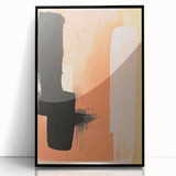 Framed abstract minimalist wall art featuring a sleek black frame and vibrant acrylic design, ideal for modern home decor and interior styling.