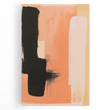 Abstract minimalist wall art on stretched canvas, showcasing soft neutral tones and geometric shapes, ideal for modern home decor. Perfect for enhancing living spaces with a contemporary touch.