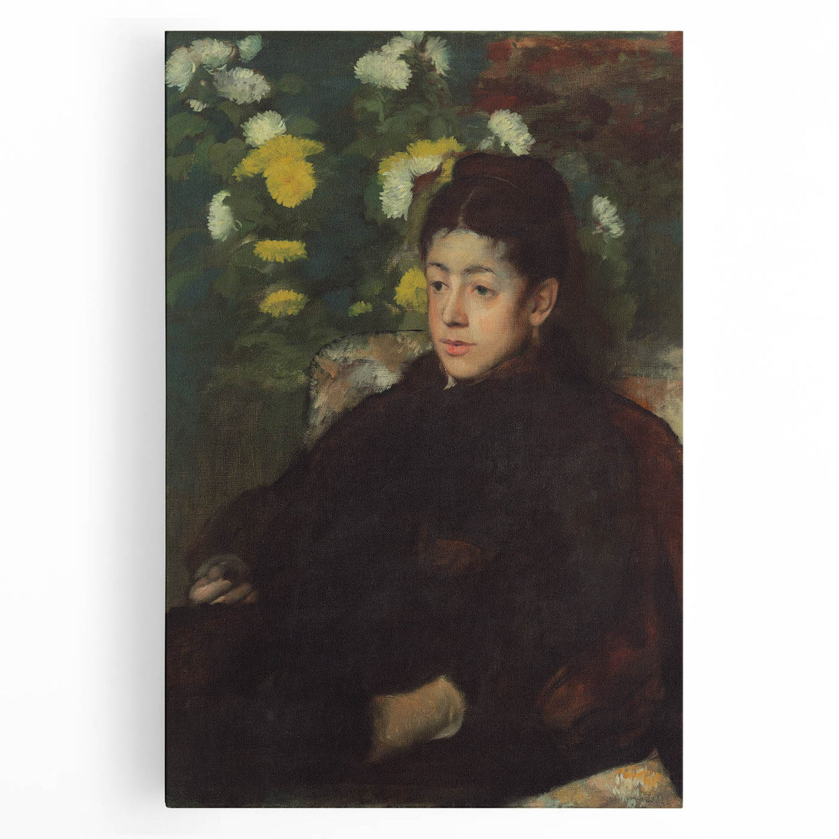 Impressionist Portrait - Mademoiselle Malo by Degas Wall Art Print