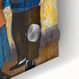 Vibrant Modern Wall Art - Expressive Portrait of a Couple in Warm Tones