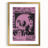 Nirvana Concert Poster - Retro Pink Art - Vintage 90s Grunge Print