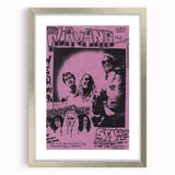 Nirvana Concert Poster - Retro Pink Art - Vintage 90s Grunge Print