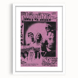 Nirvana Concert Poster - Retro Pink Art - Vintage 90s Grunge Print