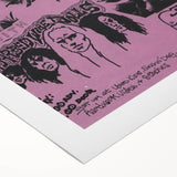 Nirvana Concert Poster - Retro Pink Art - Vintage 90s Grunge Print