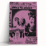 Nirvana Concert Poster - Retro Pink Art - Vintage 90s Grunge Print
