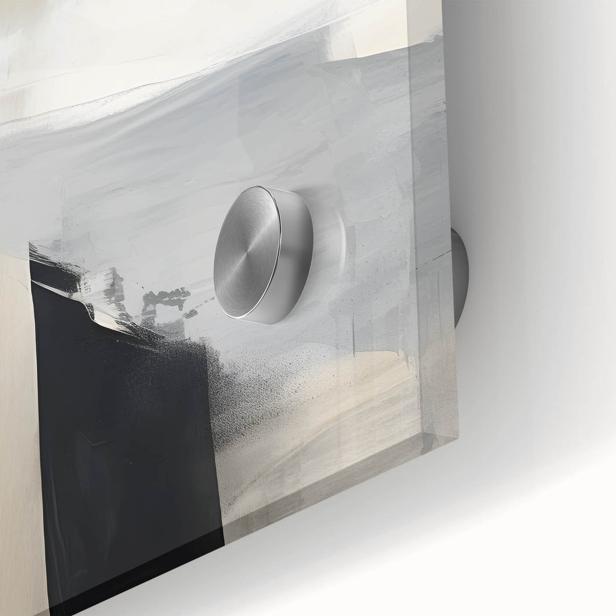 Canvas Art for Dining Area – Minimalist Abstract Black & Gray