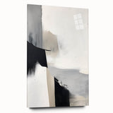 Canvas Art for Dining Area – Minimalist Abstract Black & Gray