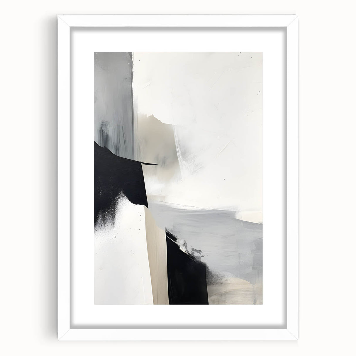 Canvas Art for Dining Area – Minimalist Abstract Black & Gray