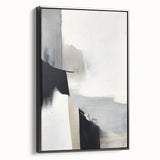 Canvas Art for Dining Area – Minimalist Abstract Black & Gray