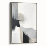 Canvas Art for Dining Area – Minimalist Abstract Black & Gray