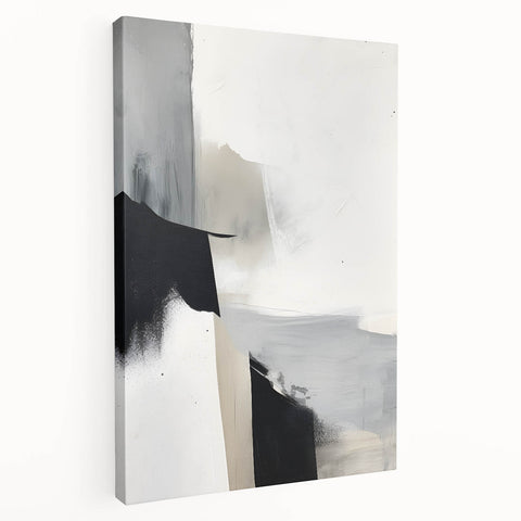 Canvas Art for Dining Area – Minimalist Abstract Black & Gray