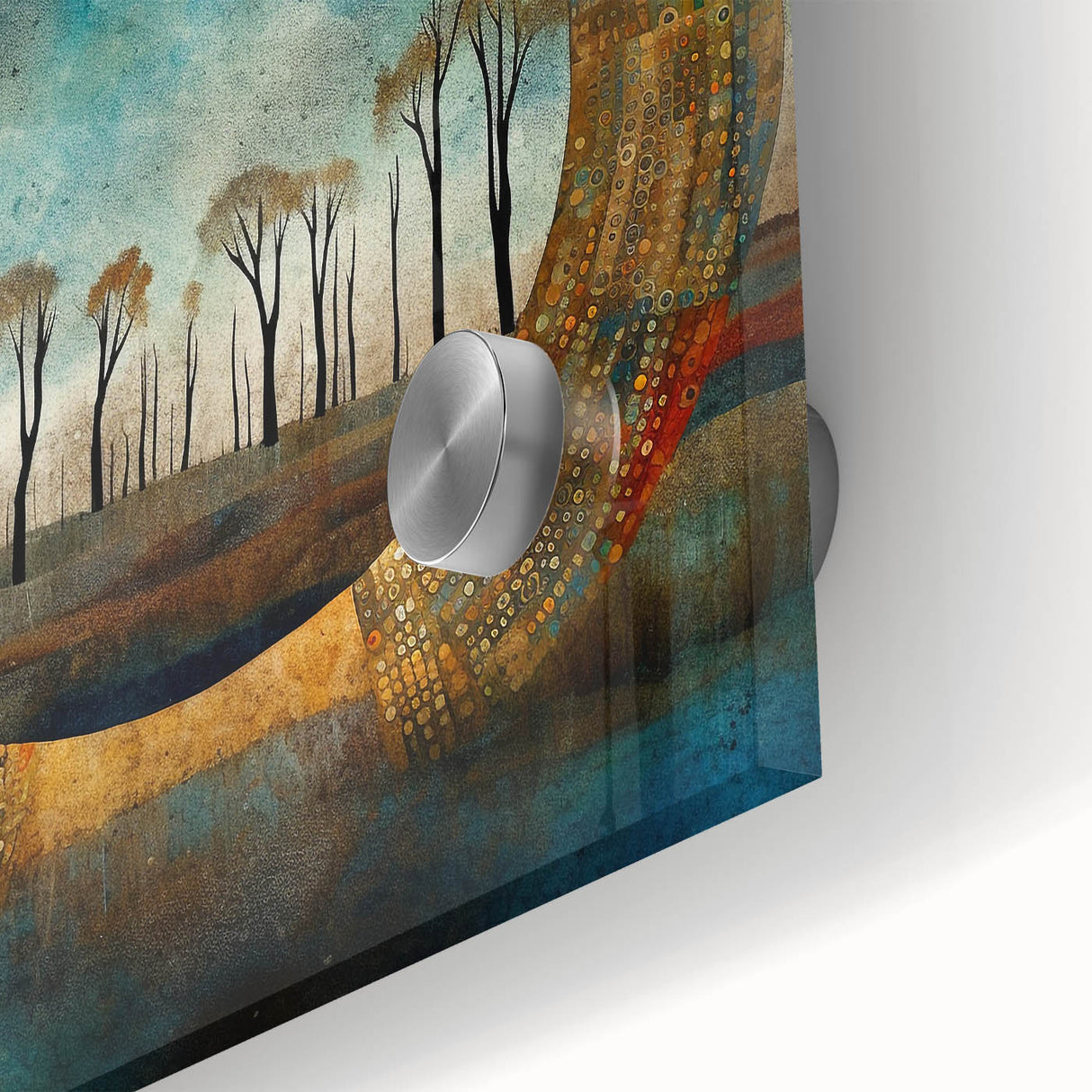 Abstract Landscape Living Room Wall Art – Large Canvas & Framed Print
