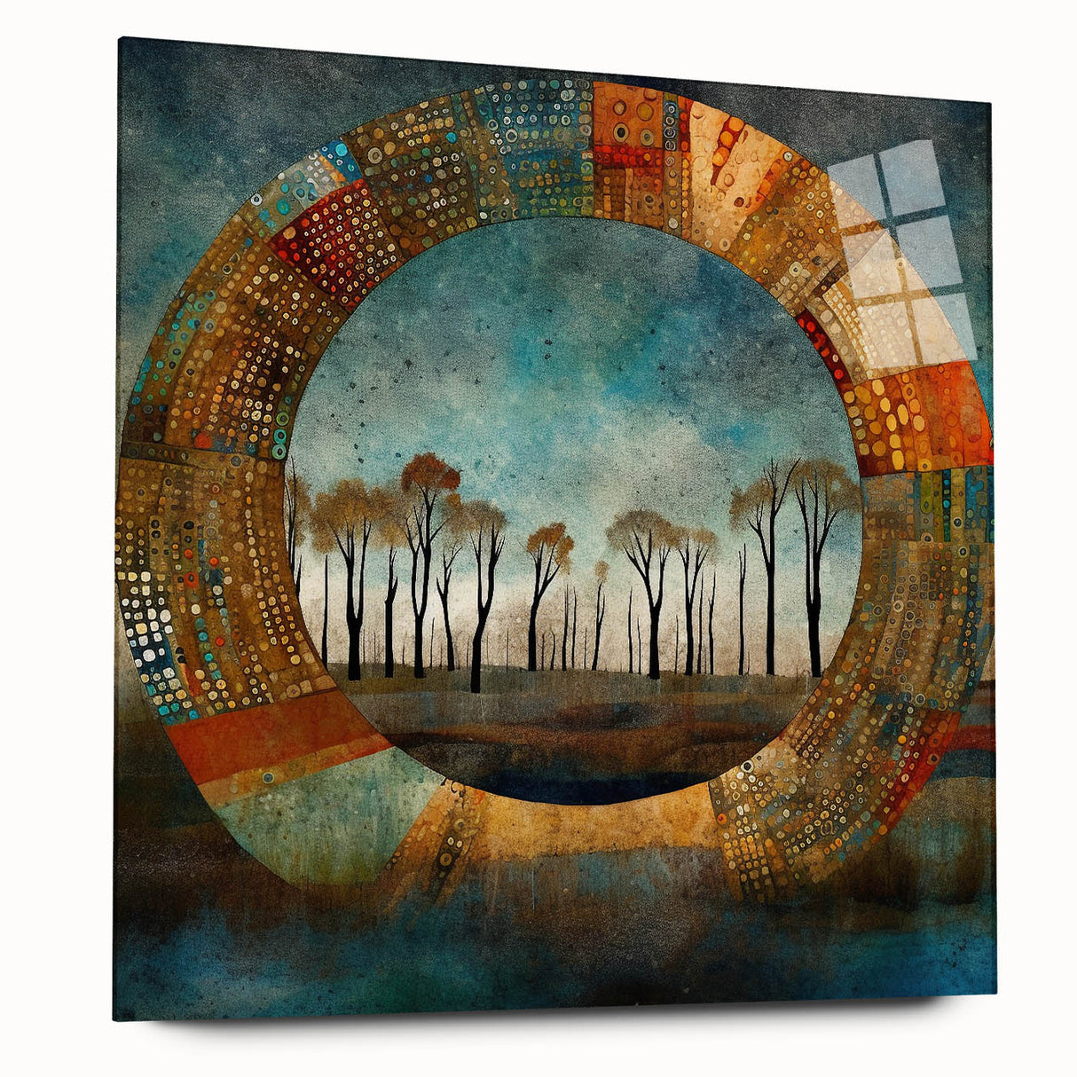 Abstract Landscape Living Room Wall Art – Large Canvas & Framed Print