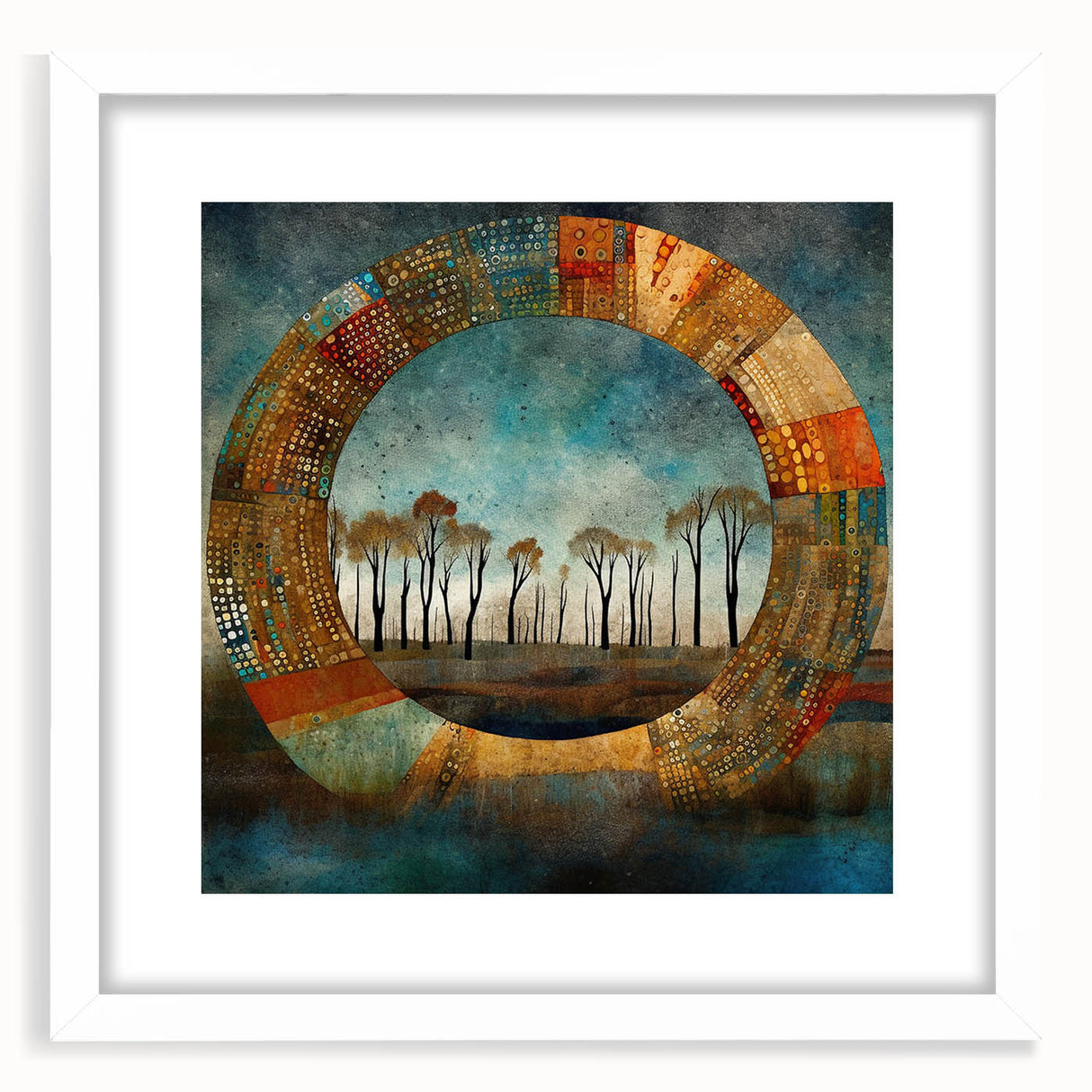 Abstract Landscape Living Room Wall Art – Large Canvas & Framed Print