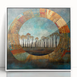 Abstract Landscape Living Room Wall Art – Large Canvas & Framed Print