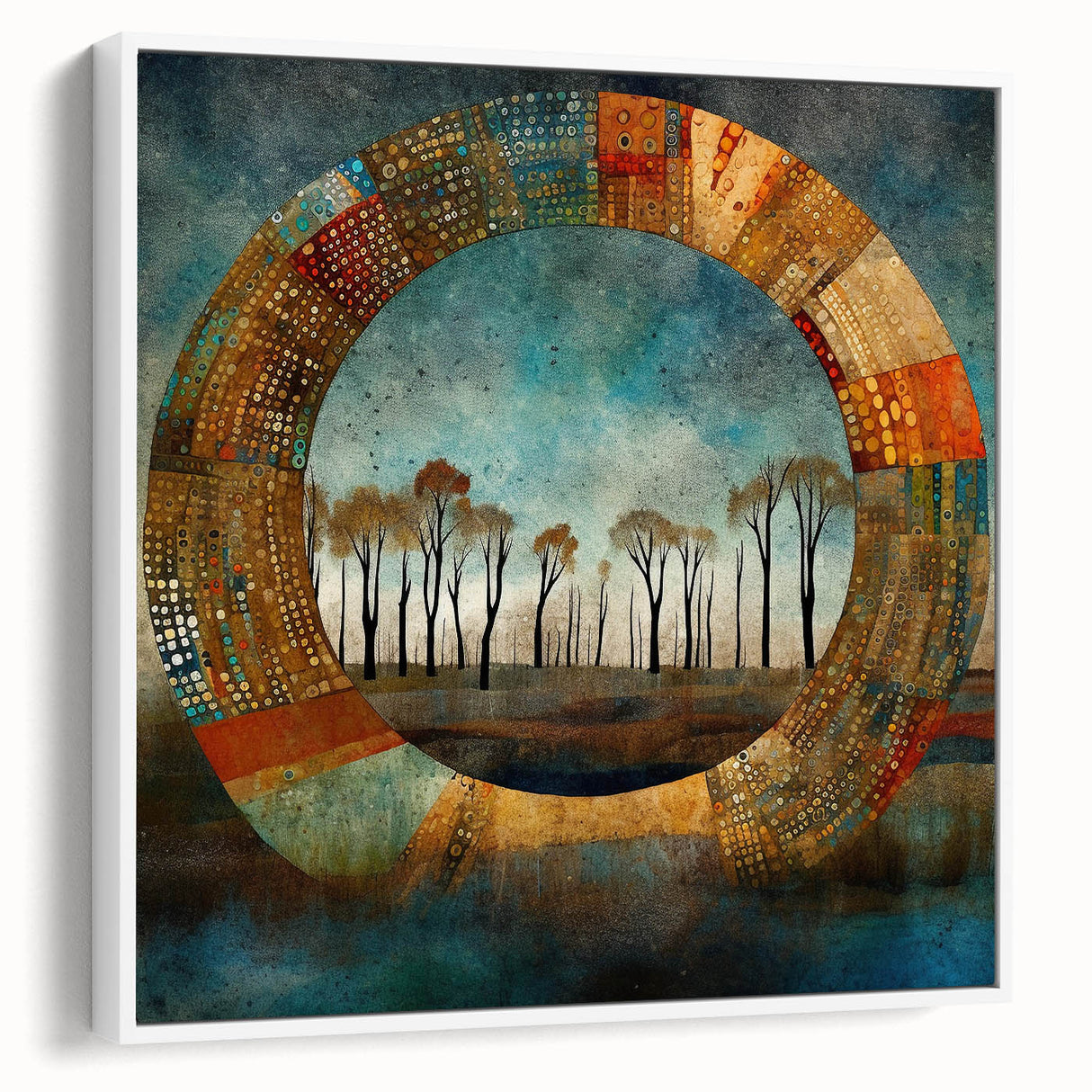 Abstract Landscape Living Room Wall Art – Large Canvas & Framed Print