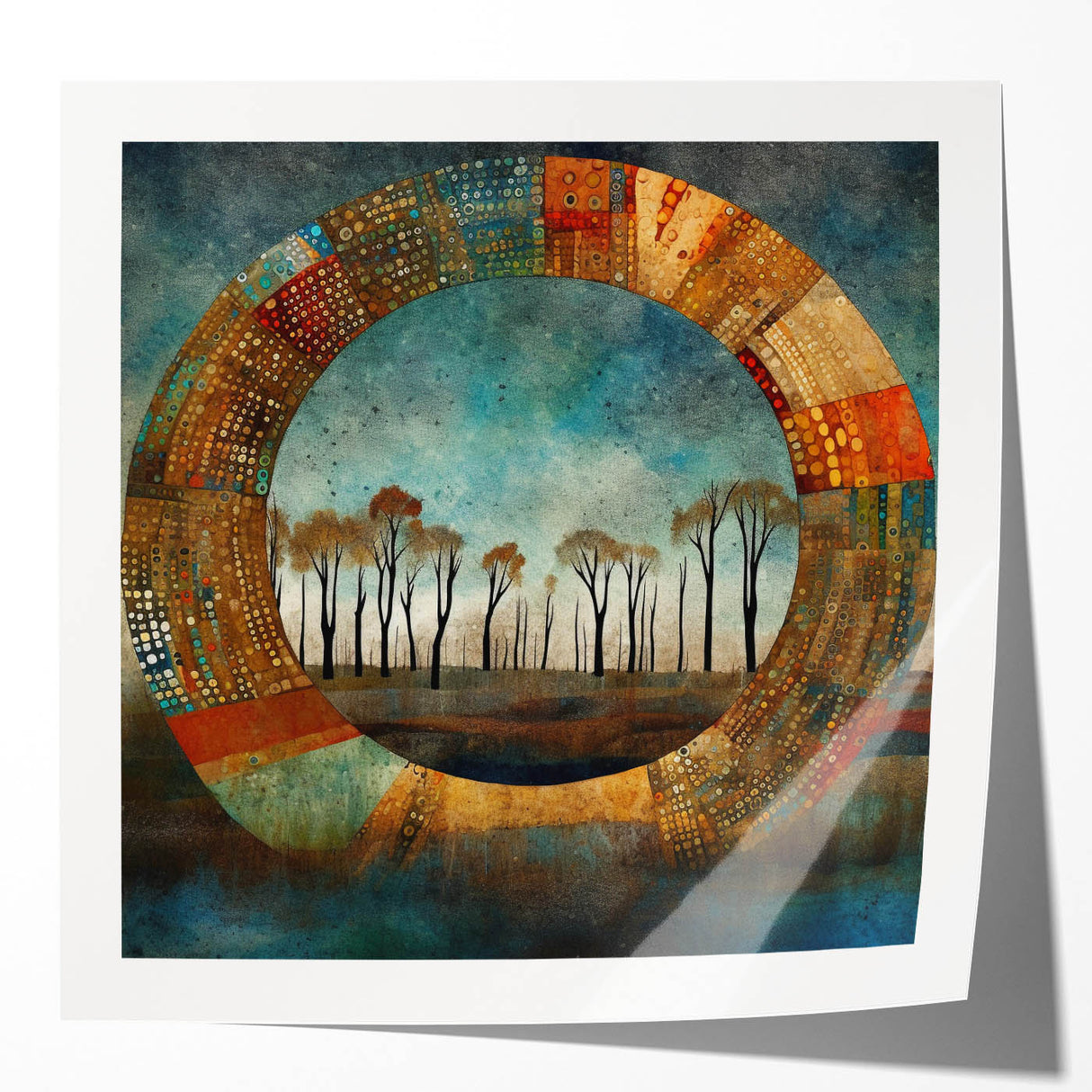 Abstract Landscape Living Room Wall Art – Large Canvas & Framed Print