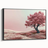 Framed canvas artwork showcasing abstract floral designs in vibrant colors, set against a sleek black background, perfect for modern home decor.