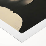 Abstract minimalist wall art on rolled canvas, showcasing soft pastel colors and geometric shapes, ideal for modern home decor. Packaged securely in a cardboard tube for safe delivery.