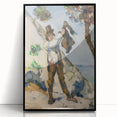 Impressionist Painting - Man with a Vest by Cézanne Wall Art Print