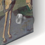 Abstract Modern Wall Art - Don Quixote on Horseback in Earthy Tones