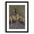 Abstract Modern Wall Art - Don Quixote on Horseback in Earthy Tones