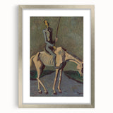 Abstract Modern Wall Art - Don Quixote on Horseback in Earthy Tones