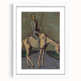 Abstract Modern Wall Art - Don Quixote on Horseback in Earthy Tones