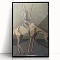 Abstract Modern Wall Art - Don Quixote on Horseback in Earthy Tones