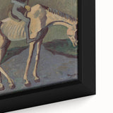 Abstract Modern Wall Art - Don Quixote on Horseback in Earthy Tones