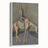 Abstract Modern Wall Art - Don Quixote on Horseback in Earthy Tones
