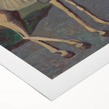 Abstract Modern Wall Art - Don Quixote on Horseback in Earthy Tones