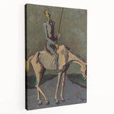 Abstract Modern Wall Art - Don Quixote on Horseback in Earthy Tones