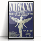Nirvana Concert Poster - Retro Angel Art - Vintage 90s Rock Print