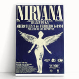 Nirvana Concert Poster - Retro Angel Art - Vintage 90s Rock Print