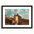 Realism Pastoral Scene - Two Girls in a Field by Homer