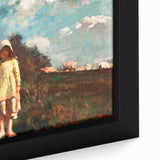 Realism Pastoral Scene - Two Girls in a Field by Homer