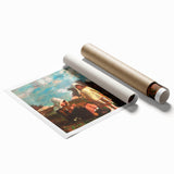 Realism Pastoral Scene - Two Girls in a Field by Homer