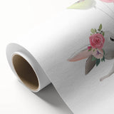 Floating Bunny with Balloons Wall Art - Whimsical Nursery Print