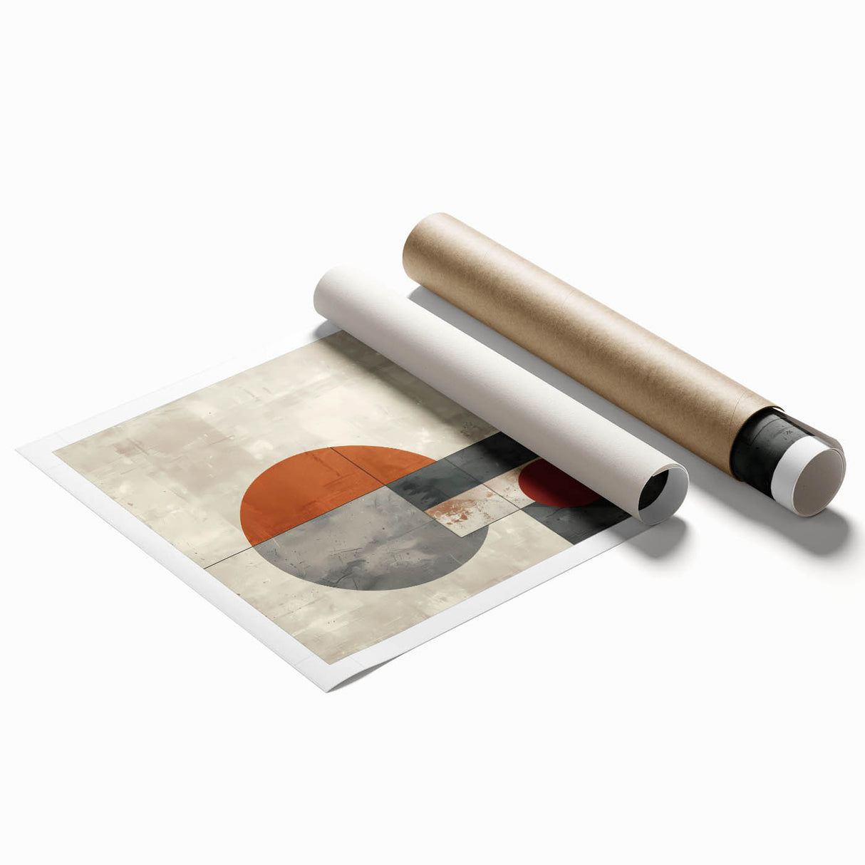 Dining Room Wall Decor – Geometric Abstract Canvas Art Print